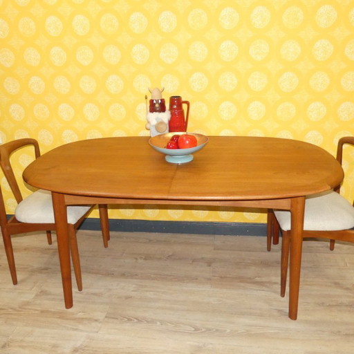 1960er Jahre Svend Aage Madsen Teak Esstisch oval Butterfly ausziehbar XXL 92cmx160/235cm denmark mid century vintage Tisch 
