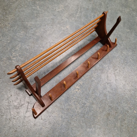 Image 1 of Appendiabiti danese vintage in teak degli anni '60