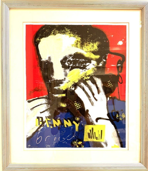 Siebdruck Herman Brood - Benny - inklusive Rahmen
