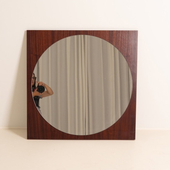 Image 1 of Geometrischer Spiegel aus Palisanderfurnier