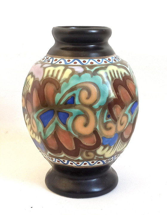 Image 1 of Jarrón de cerámica Bergen, década de 1920, altura 20,2 cm