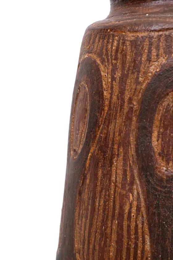 Grande vaso d'arte brutalista unica fatto a mano Jan van Stolk 1962 Olanda – Sculture, Ceramic (photo 33 of 40)