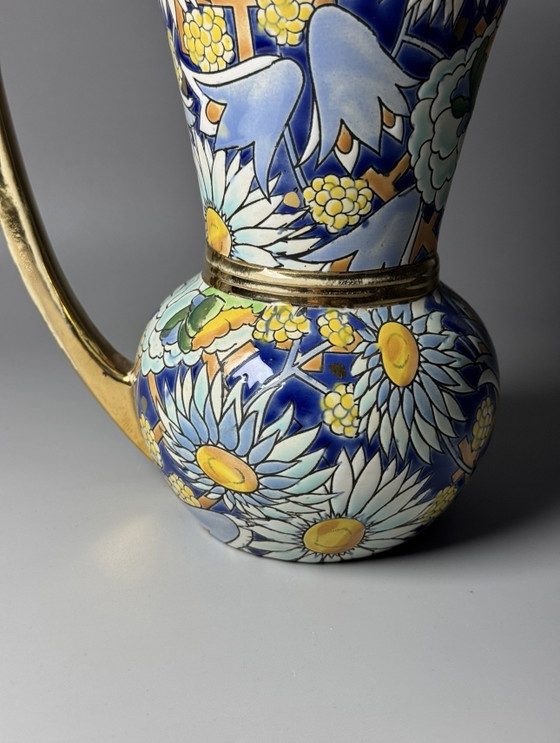 Boch Frères Keramis – Brocca Art Déco di Raymond Chevalier, c. 1930 – Vasi, Ceramic (photo 6 of 13)