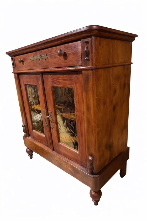 Vitrina de pino macizo de principios del siglo XX, holandesa. – Madera (photo 2 of 5)