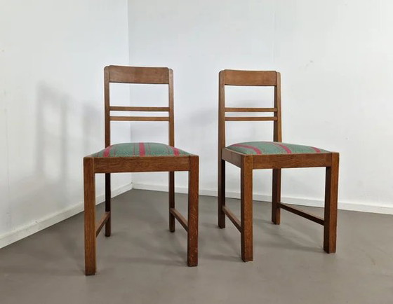 Paar Art Deco Beistellstühle | 1930er Jahre, Rosa (Foto 3 von 9)