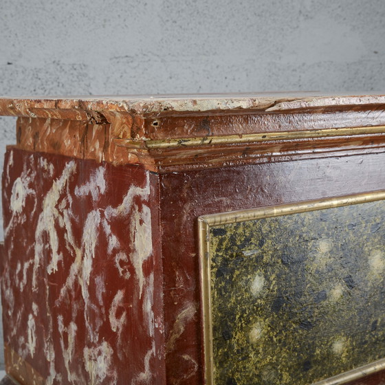 Sgabello laccato del XVIII secolo con base rossa e verde – Sgabelli, Legno, Klassiek (photo 11 of 15)