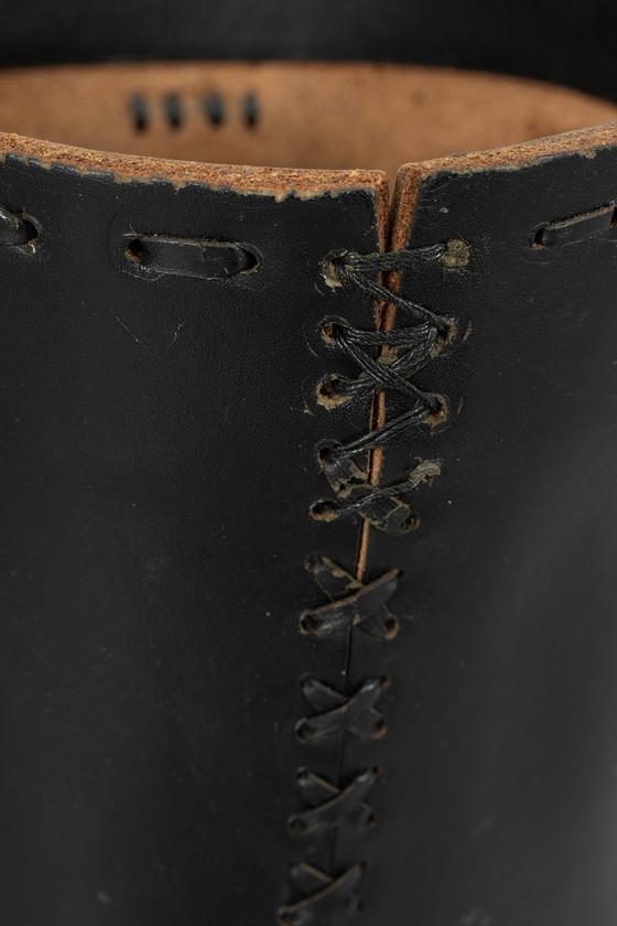 Image 1 of Leather trash can/umbrella stand