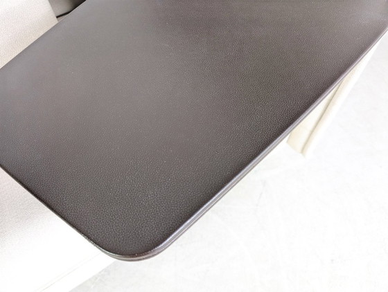 Image 1 of 3x Originele Vitra Alcove fauteuil met hoge rugleuning, grijsbeige, kantoorbank