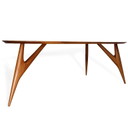 GREYGE TED Tavolo da pranzo scultoreo in noce italiano massello – Design artigianale