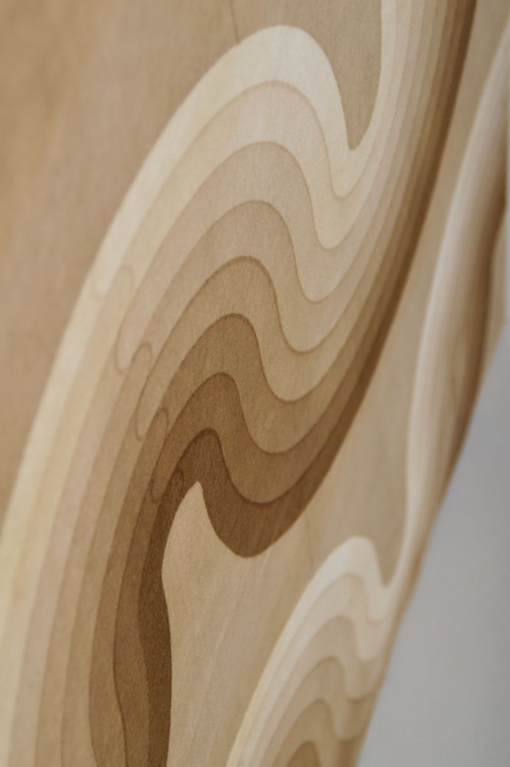 Image 1 of Vintage wandpaneel 'Curve' ontworpen door Verner Panton voor Mira-X, 1969