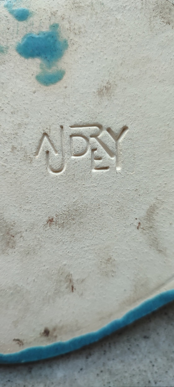 Image 1 of Audrey-signed ceramic art ceramic trinket dish