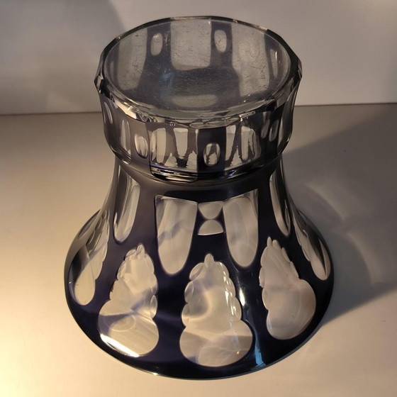 Art Deco geschliffene Glasvase zugeschrieben Johann Oertel für Carl Meltzer & Co., 1925 – Vasen, Crystal (photo 11 of 14)