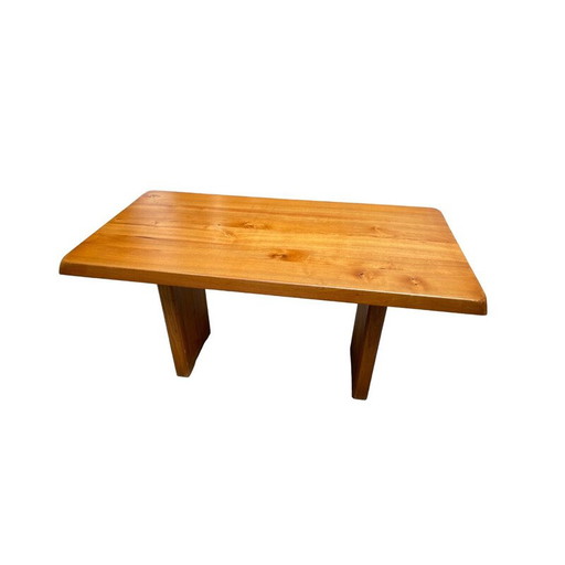 Vintage T14 iepenhouten tafel van Pierre Chapo, 1960