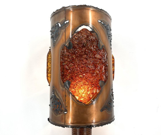 Image 1 of XL tafellamp van Potterie D'Accolay, jaren 70.