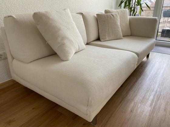LIVING DIVANI Family Life Sofa + Pouf | Design Classic | Cream – Modular sofas, Textile (photo 6 of 13)