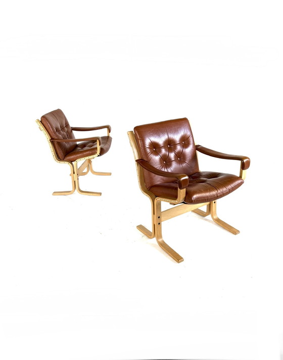 Image 1 of 4x fauteuil vintage 'Siesta', Ingmar Relling, Westnofa '70