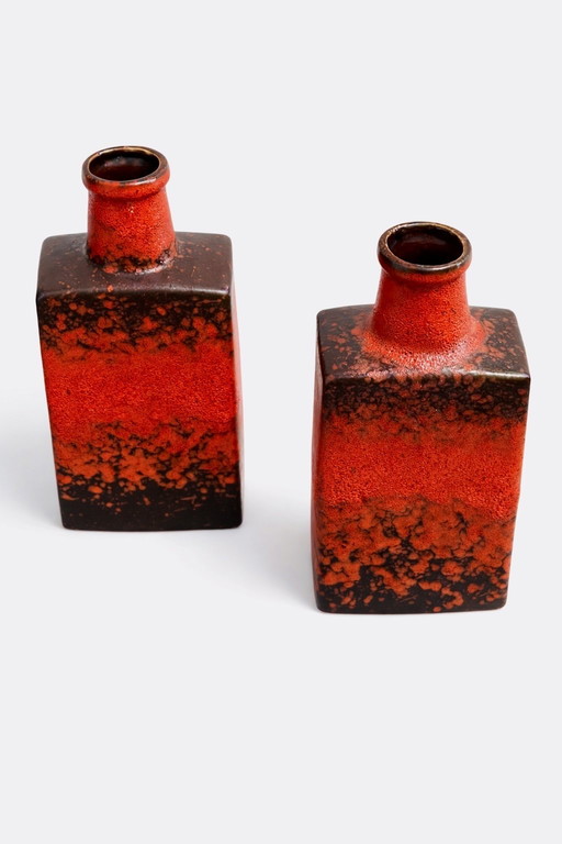 Iconic red Fat Lava vases