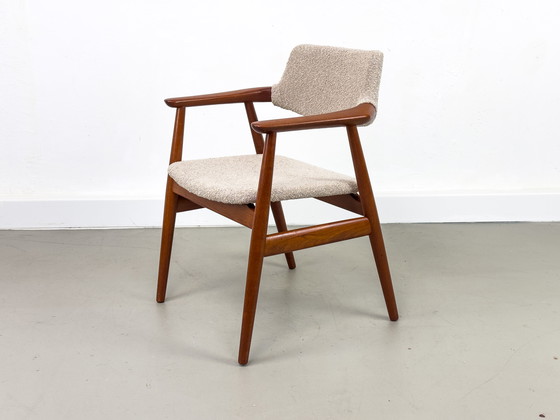 Image 1 of Set Of 4 Teak And Bouclé Gm-11 Armchairs By Svend Aage Eriksen For Glostrup, 1960S