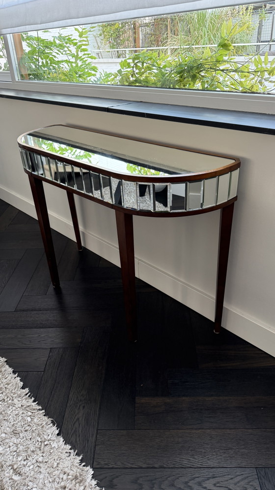 Image 1 of Laura Ashley Capri spiegelende consoletafel — Demi-Lune