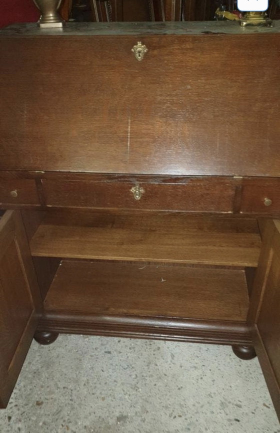 Image 1 of Solid Oak Secretary