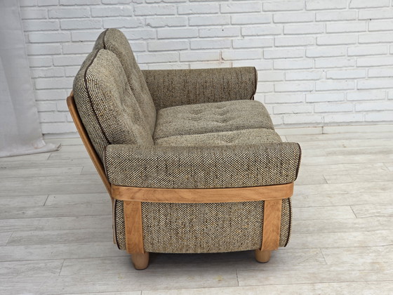 Image 1 of 1970s Danish 2-Seater Sofa, Original Condition, Furniture Wool, Bentwood