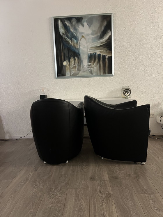 Image 1 of Leolux Sessel – Modell Shaman – modern – schwarz – Leder