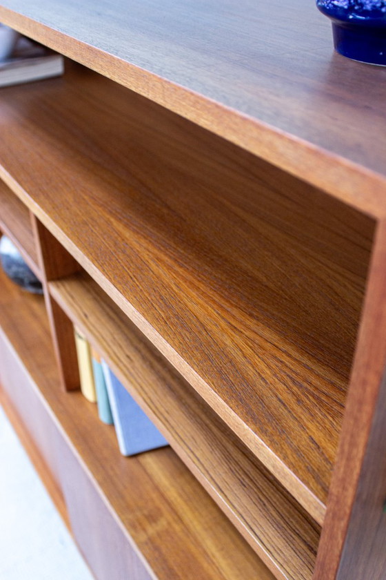 Image 1 of Vintage teakhouten dressoir, boekenkast, bijzettafel, ladekast, Deens, jaren 60