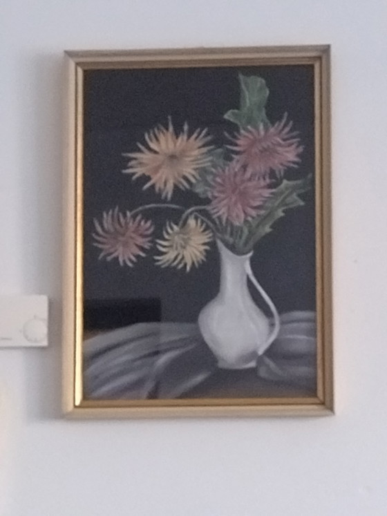 Image 1 of Pastel - Nature Morte aux Fleurs par J. Gelders