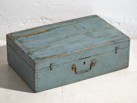 Cassa antica con patina azzurra (c.1920) #61 – Oggetti decorativi, Rustic (photo 16 of 16)