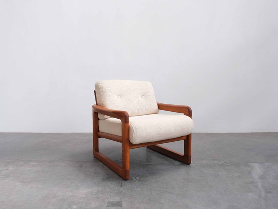 Image 1 of Vintage Holstebro Denemarken Teakhouten Loungestoel met armleuningen