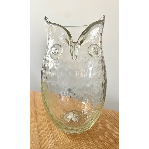 Handgeblazen Trautman Art Honeycomb Glass Uil Vaas