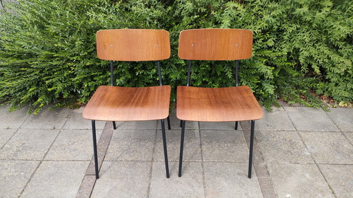 2x Chaises Vintage Design Chaises de Salle à Manger Teck
