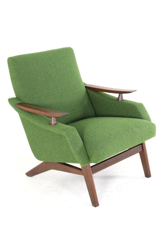 Image 1 of Vintage fauteuil stoel 'Breda' nieuw gestoffeerd