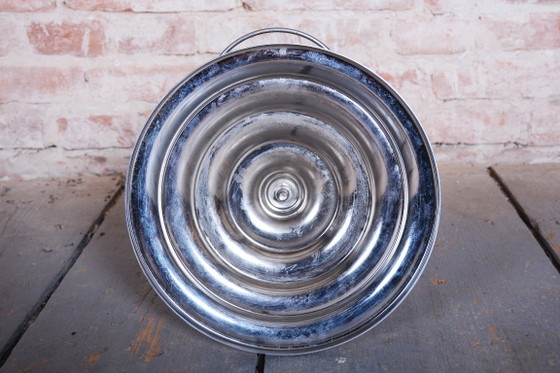 Originele Bauhaus paraplubak, verchroomd staal, Duitsland, jaren 1950 – Metal, Chrome (photo 5 of 12)