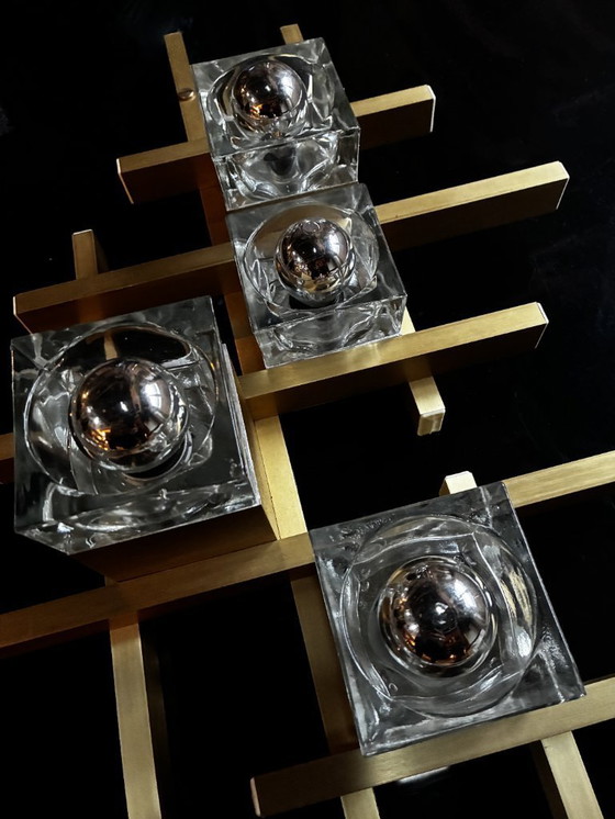 Image 1 of Große Wandleuchte • Gaetano Sciolari • Murano • Weltraumzeitalter • 1970