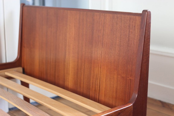 Letto scandinavo vintage in vimini e teak, Danimarca 1960 – Roche Bobois, Letti singoli, Legno (photo 5 of 7)