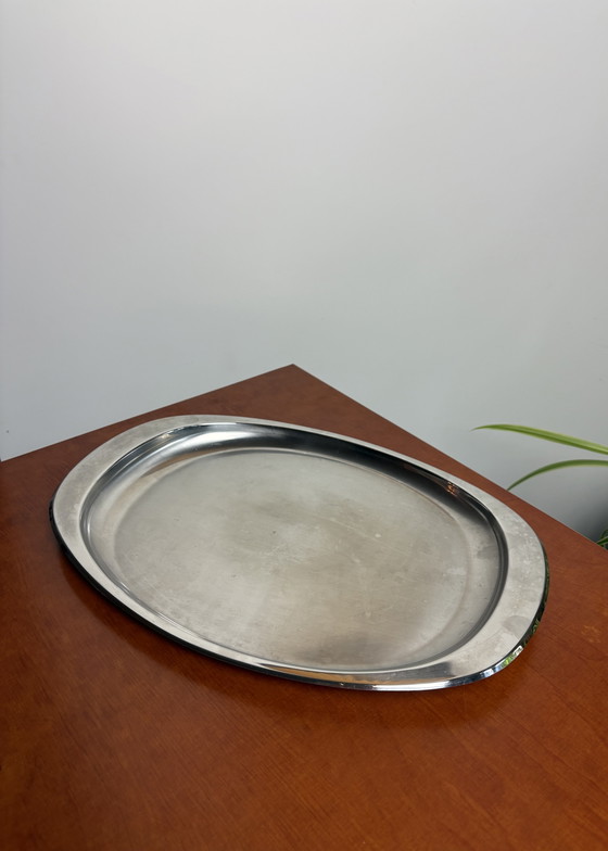 Image 1 of Plateau vintage Alessi en acier inoxydable (inox 18/10)