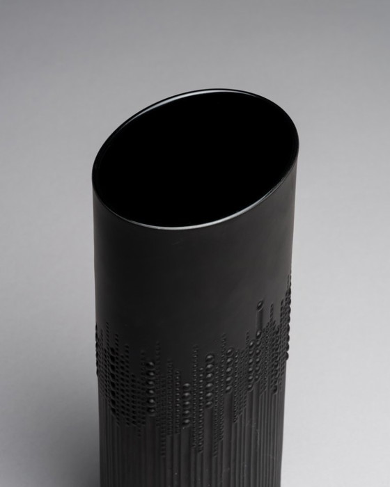 Image 1 of Rosenthal Tapio Wirkkala Vase Duo Black Matte Porcelain Studio-Line Mid Century