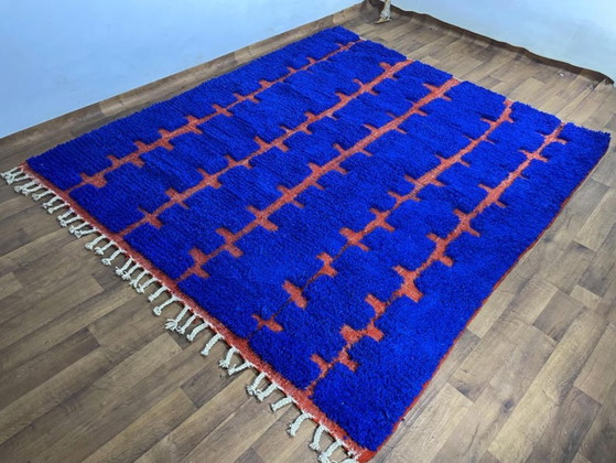 Traditioneller blauer Wollteppich 200 cm x 270 cm – Teppiche & Läufer, Wool (photo 9 of 9)