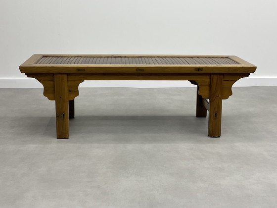 Image 1 of Vintage Chinese houten bank  