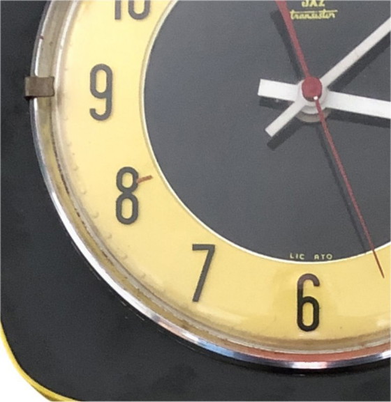 Image 1 of Vintage JAZ Temic wandklok uit 1963 • Ontwerp uit de jaren 60 • Gecertificeerd door ATO • ZELDZAAM