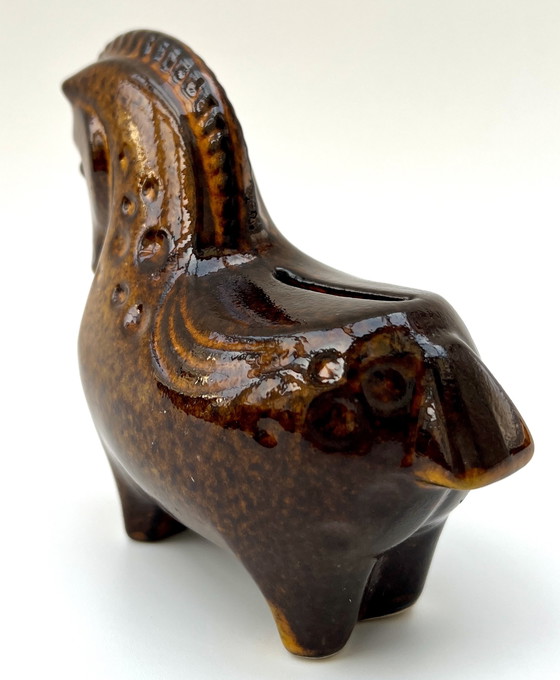 Image 1 of Mid-Century Ceramic Horse Money Box – Bitossi Style – Italy 1960s