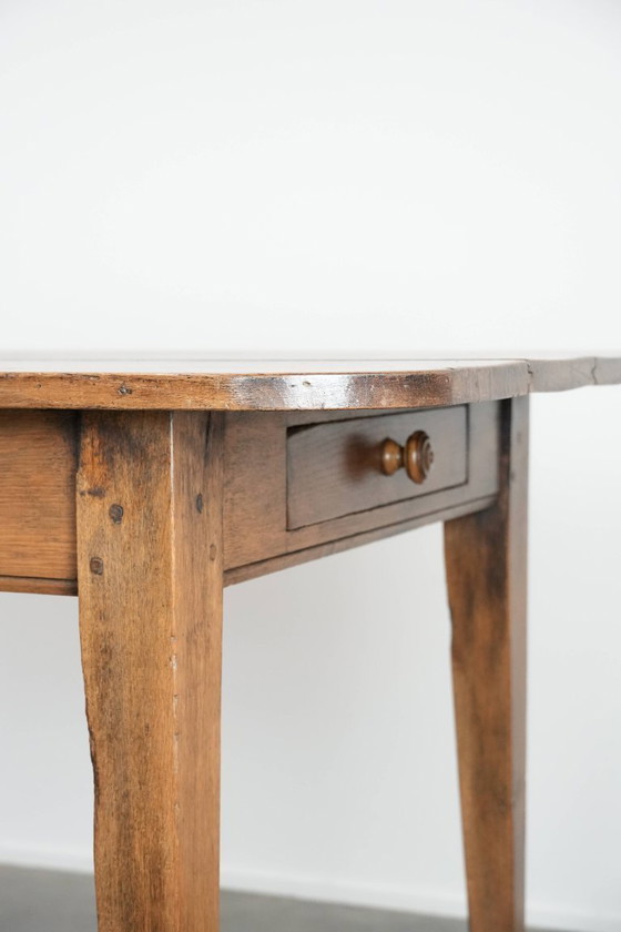 Image 1 of Antique 6 to 8 person dining table with two functional drawers