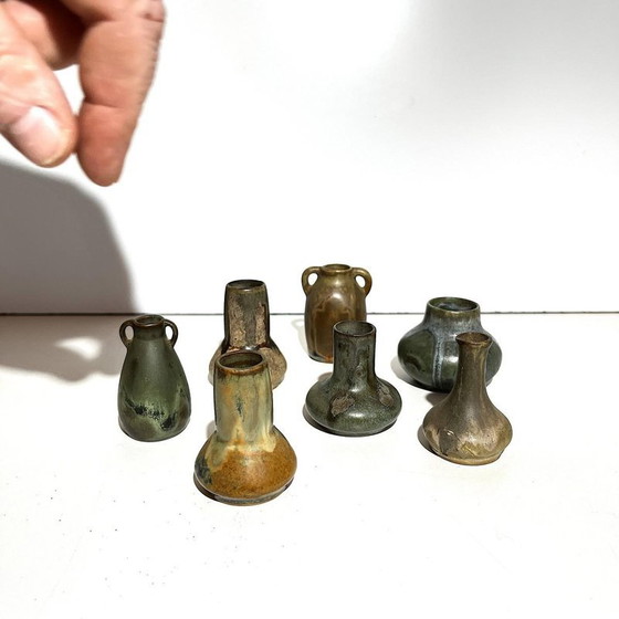 Miniatuur Vazen van Denbac & Charles Greber, Set van 7 – Ceramic, Art Deco (photo 3 of 20)