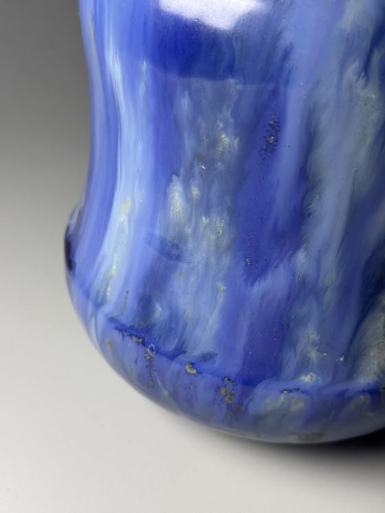 Image 1 of Roger Guérin (1896-1954) - Art Deco Lidded Jar – Rare Form, Cobalt Blue Glaze