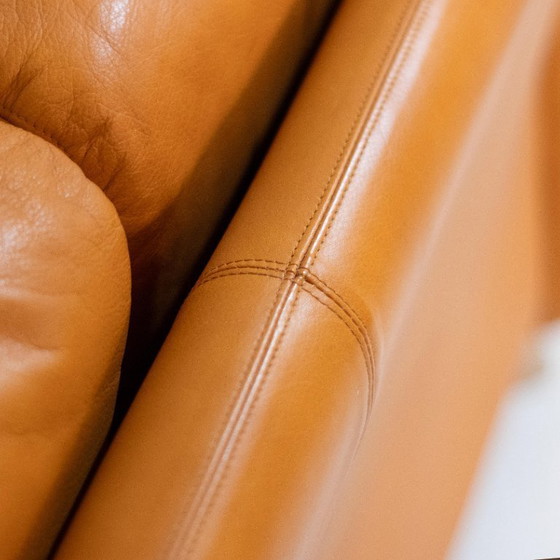 Image 1 of 1x divano grande in pelle marrone Coronado vintage del 1970 di Tobia Scarpa per C&B Italia