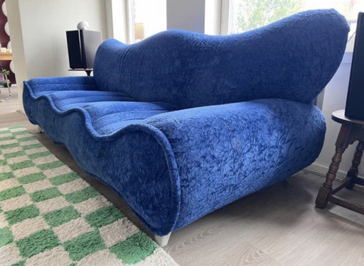 Originele Vintage Bretz "Sharky" Bank – Koningsblauw Velours⁠
