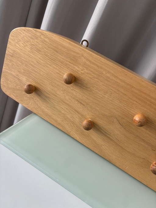 Vintage Solid Wood Wall-Mounted Coat Rack – 7 Pegs – Artisan, kapstokken (photo 2 of 11)