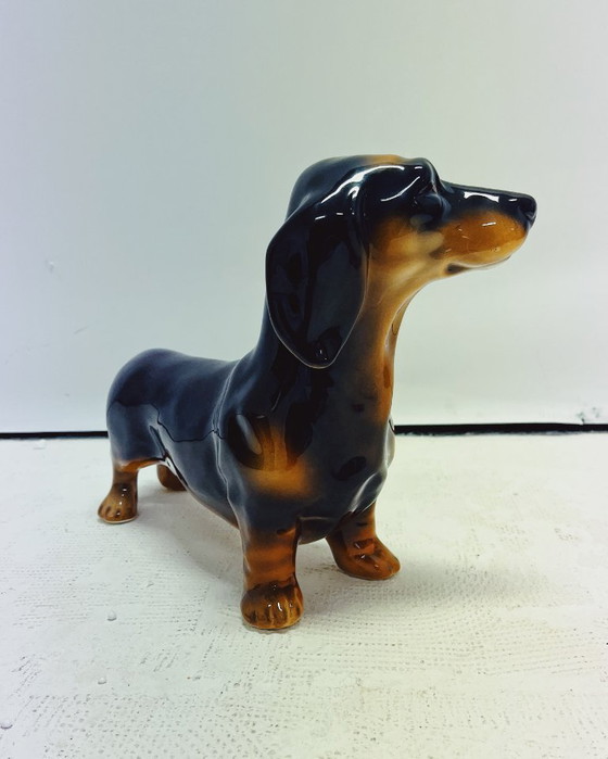 Image 1 of Ceramic Dachshund Statue