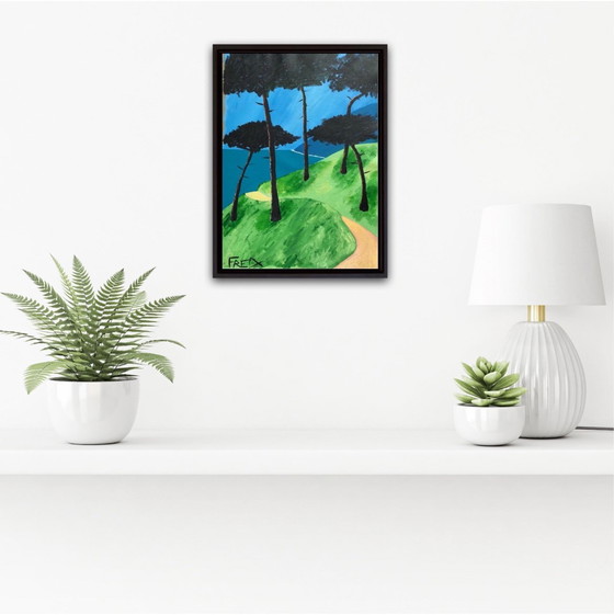 Image 1 of Acrylic on raw canvas A3 (42x30cm).